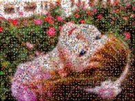 Photo Mosaic Young Girl at Play