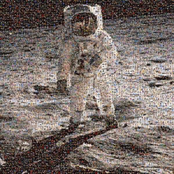 Buzz Aldrin photo mosaic