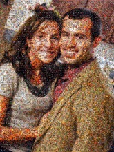 this scatter style was made using 1,560 photos of the couple since they first met