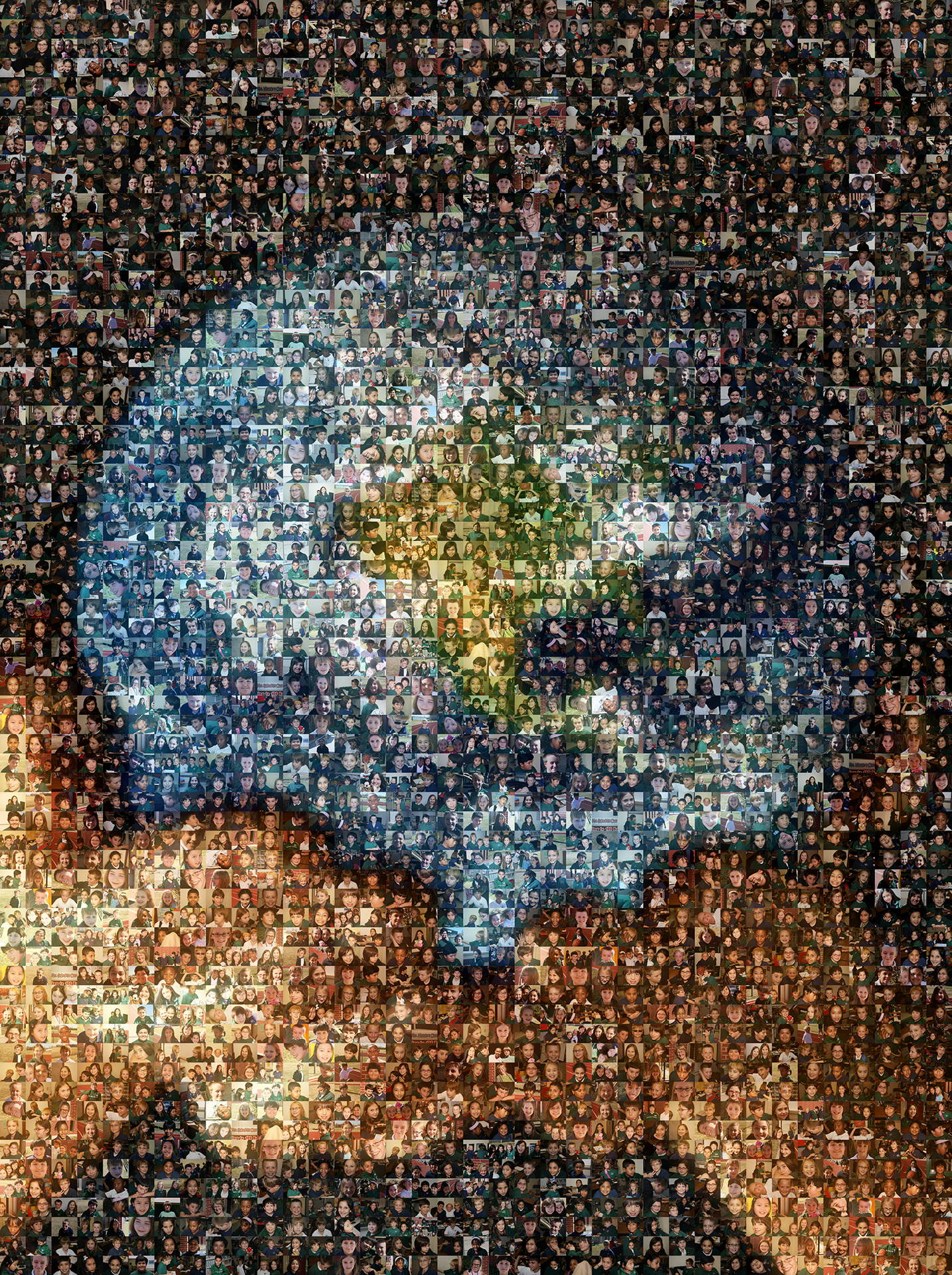 Picture Mosaics - Hands holding the World Photo Mosaic