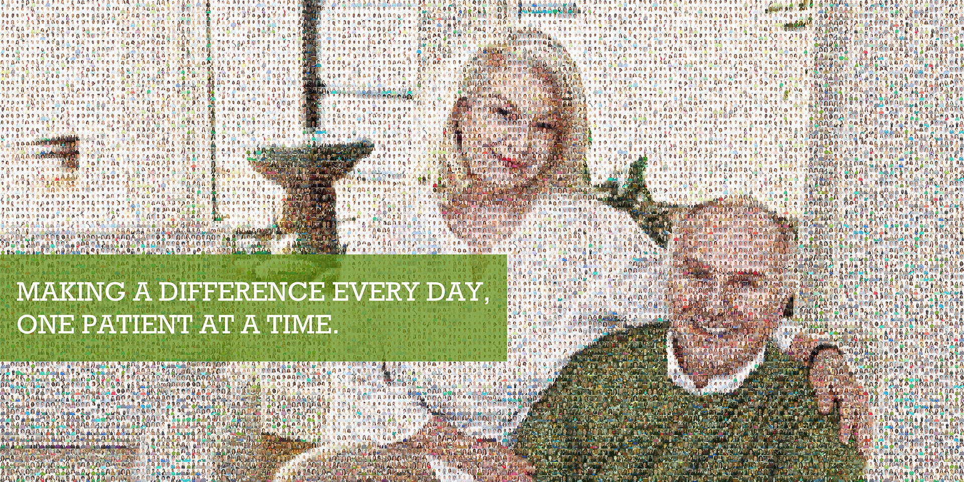photo mosaic created using almost 1,500 company portraits