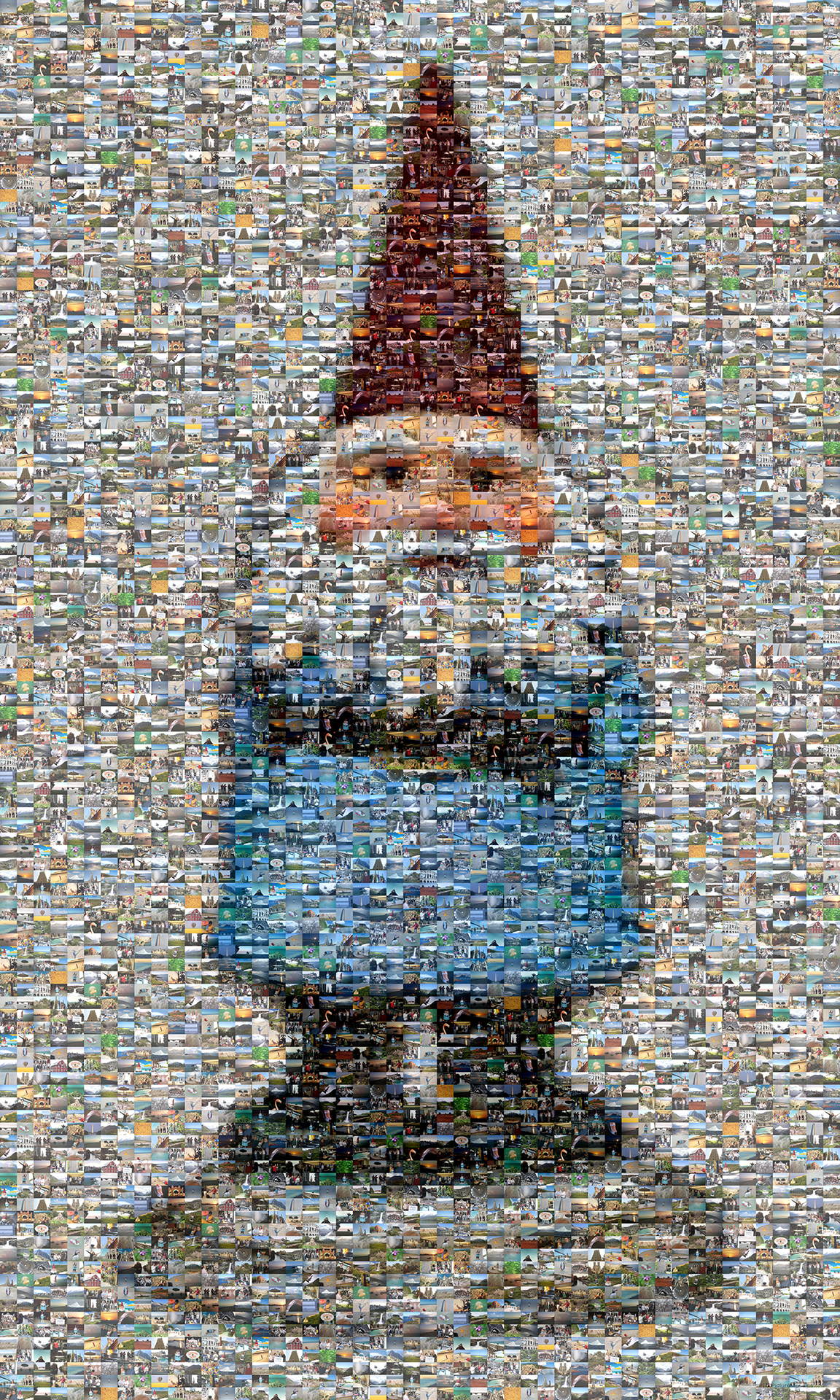 photo mosaic created using 182 customer submitted vacation photos