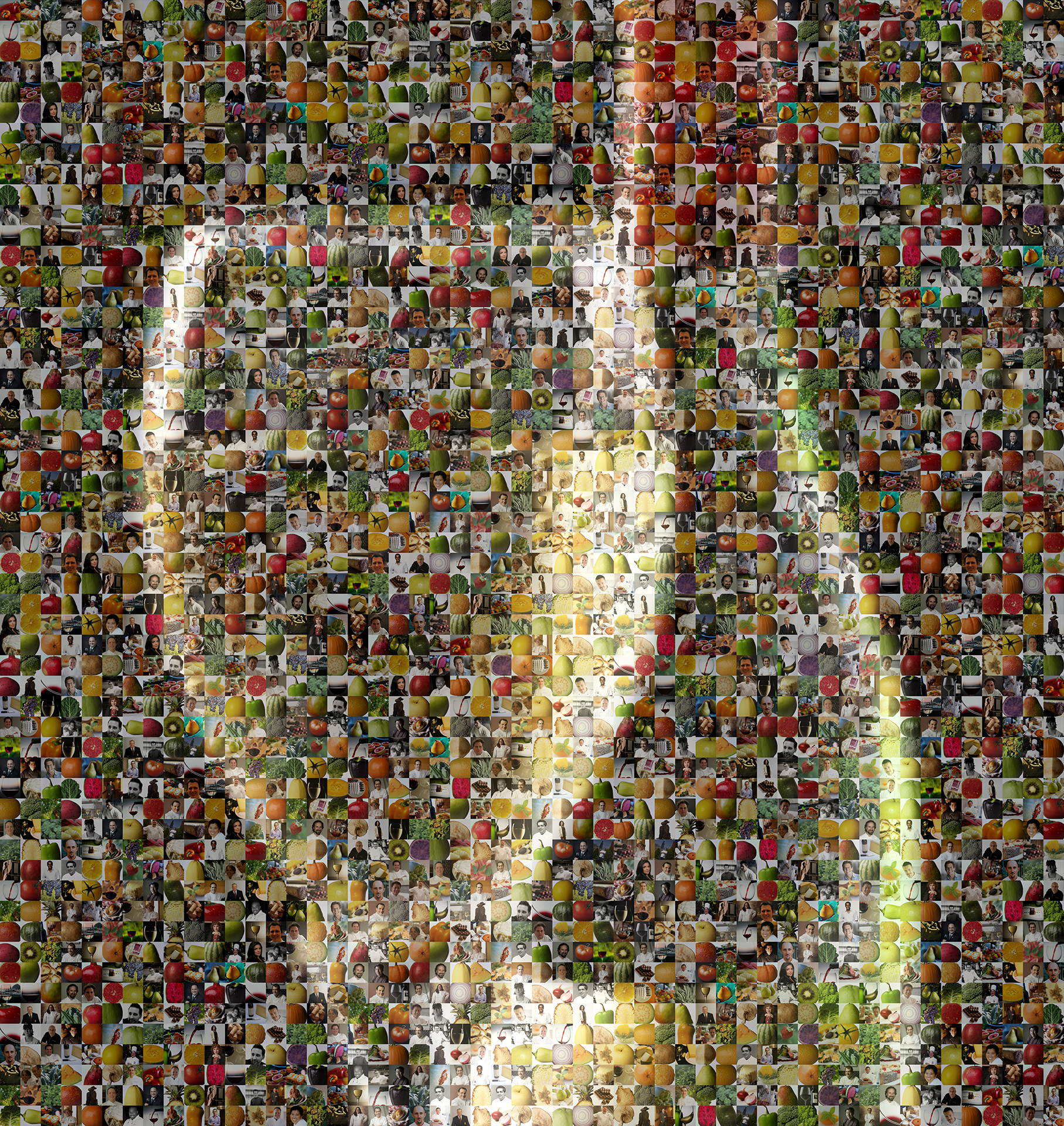 photo mosaic created using 144 product photos