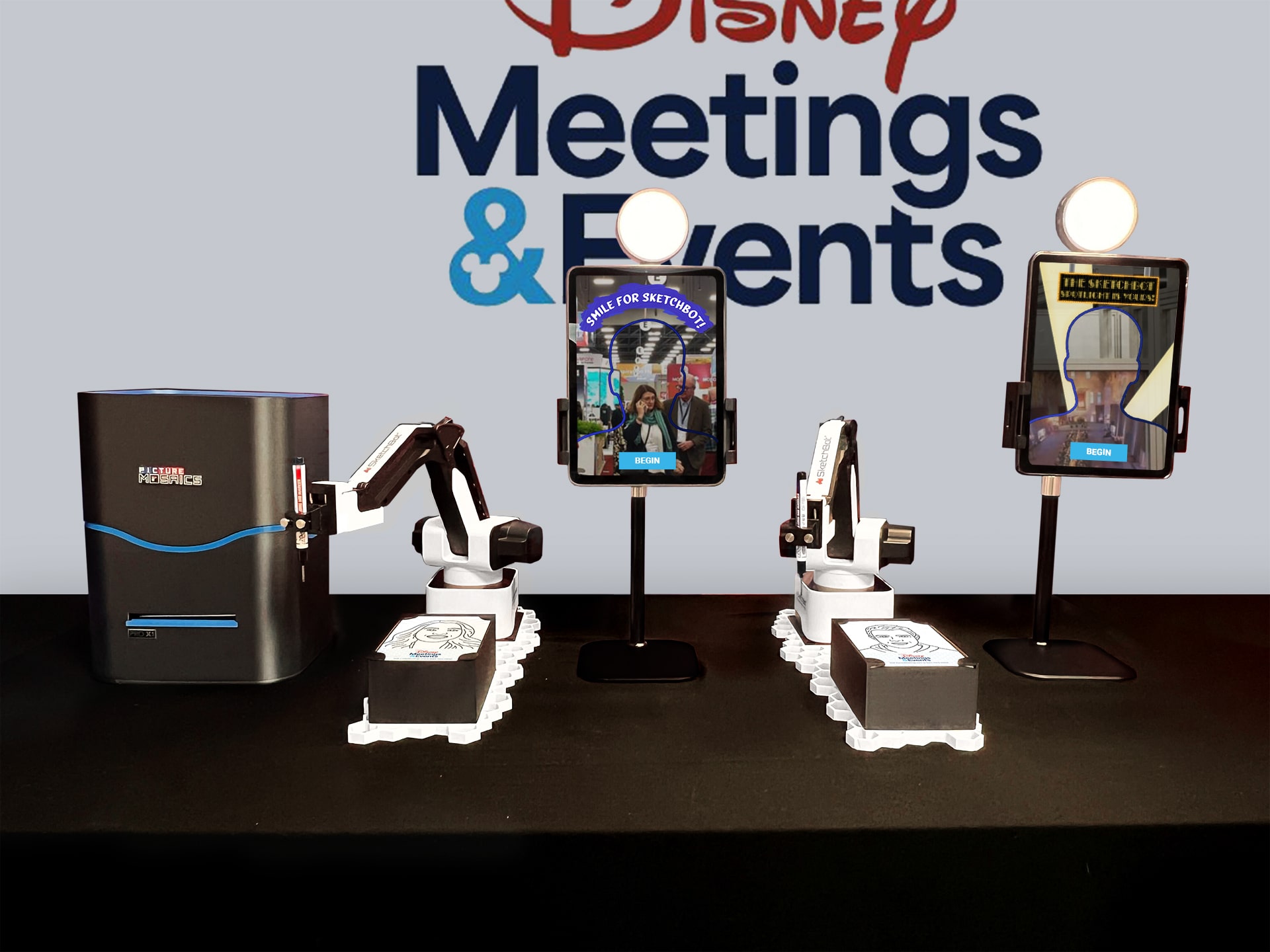 Live Sketch Mosaic and Portraits: Disney at IMEX