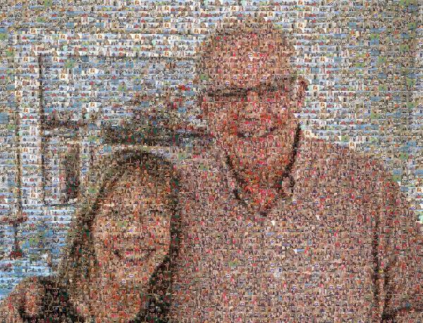 Light-hearted photo mosaic