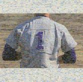 Sports uniform Jersey Sports jersey Purple Sleeve Grey Collar Player Rectangle Violet