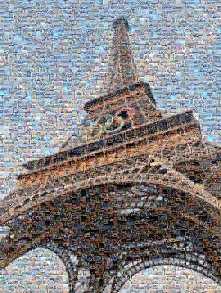 Eiffel Tower photo mosaic