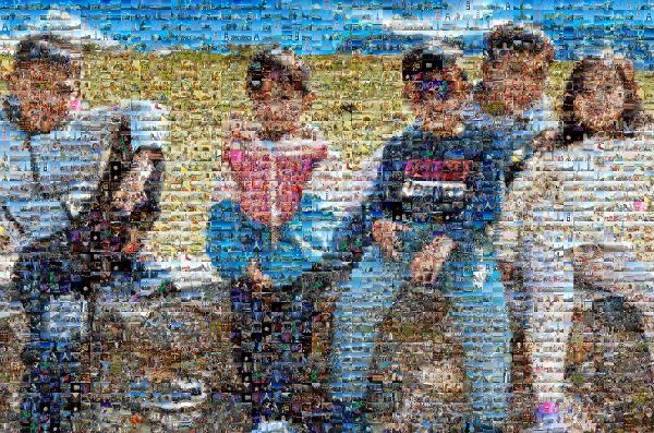 Social group photo mosaic