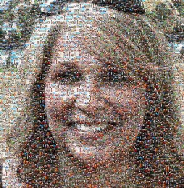 Hair coloring photo mosaic