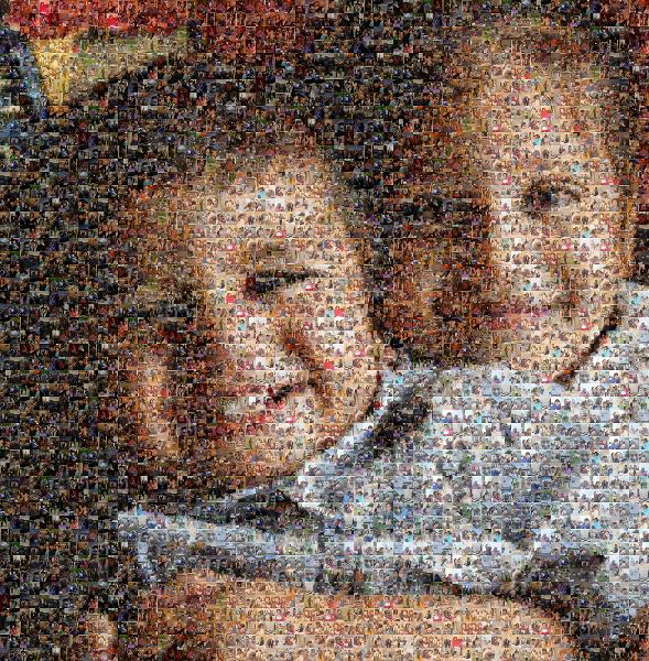 Sibling photo mosaic