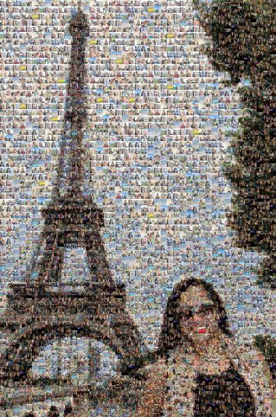 Eiffel Tower photo mosaic