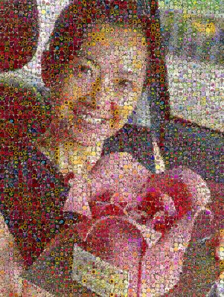 Sugar cake photo mosaic