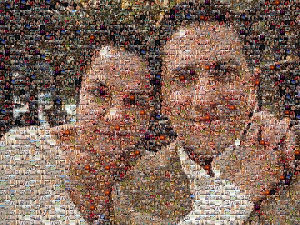 Selfie photo mosaic