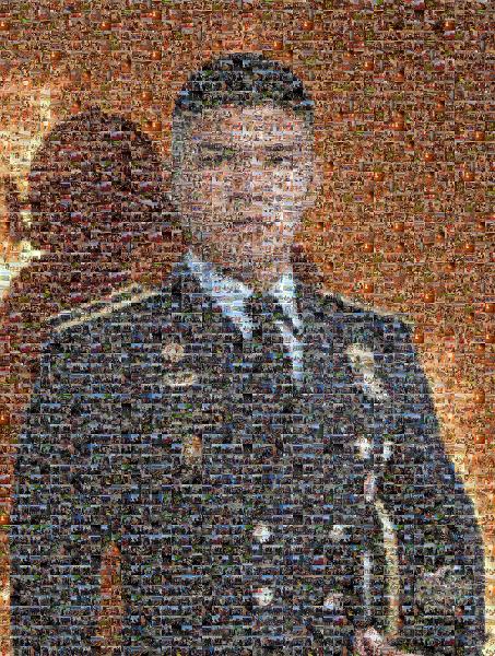 Military uniform photo mosaic