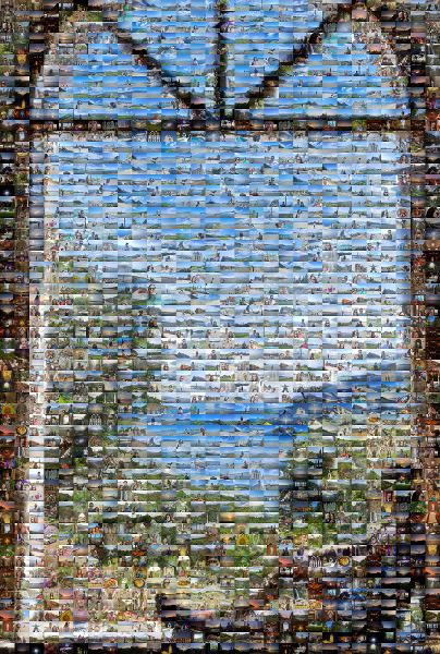 Travel photo mosaic