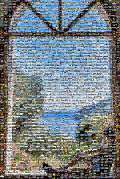 Travel photo mosaic