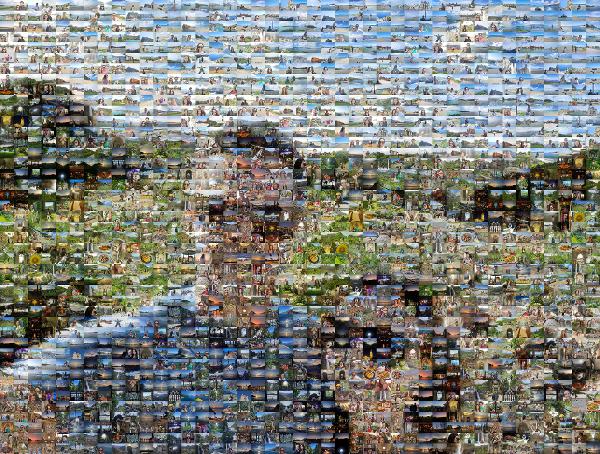 Light-hearted photo mosaic