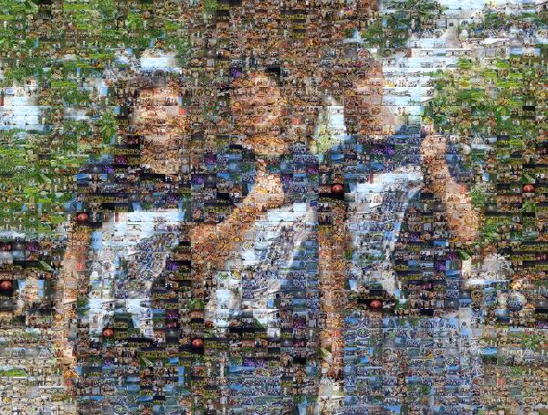 Social group photo mosaic