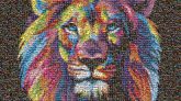 BizBash events trade shows photo-by-photo murals lions artistic faces animals