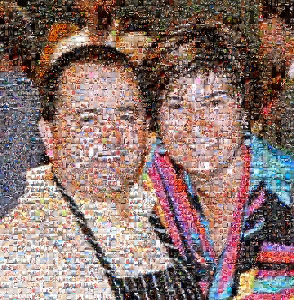 Two Smiling People photo mosaic