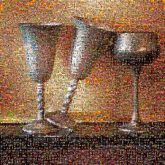 goblets glasses drinks chalices wine beverages cups arrangement set scene props