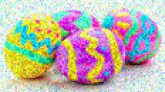 easter eggs holidays patterns vibrant saturated 