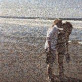 kissing couples people portraits beaches vacations travel young love man woman ocean distant distance