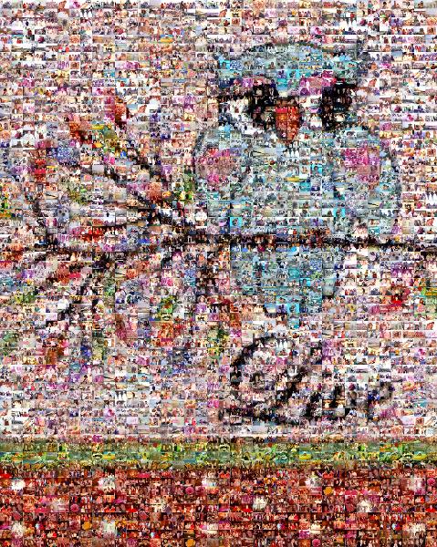 Owl Graphic photo mosaic