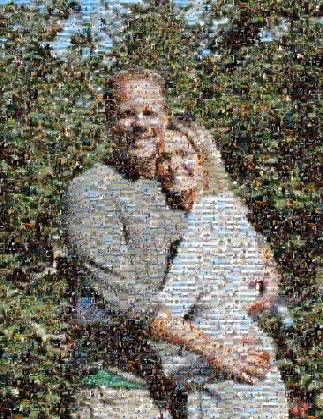 Couple in a Loving Embrace photo mosaic