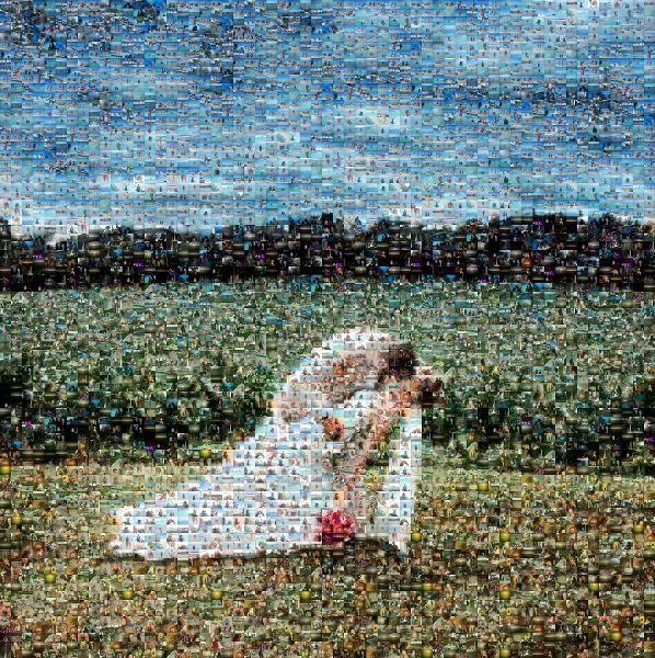 Wedding Kiss photo mosaic