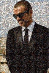 george michael singers musicians celebrity people faces portraits sunglasses formal man suit 