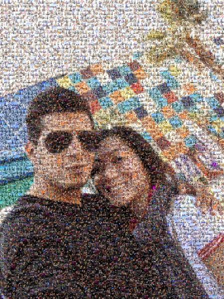 Happy Couple in the Sun photo mosaic