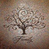 family trees icons symbols love family text script branches together unity growth