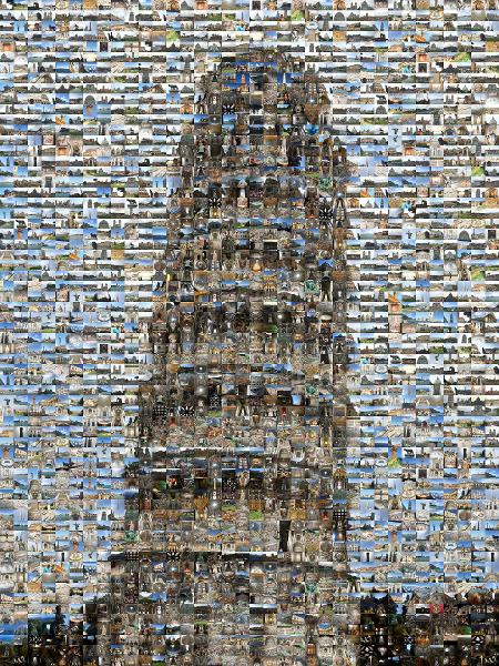 Map of Italy photo mosaic