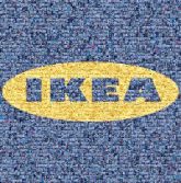 ikea furniture homes housing houses stores company furnishing logos graphics shapes simple bold text words letters