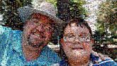 people faces portraits selfies father son parents children boy glasses outdoors vacation family love