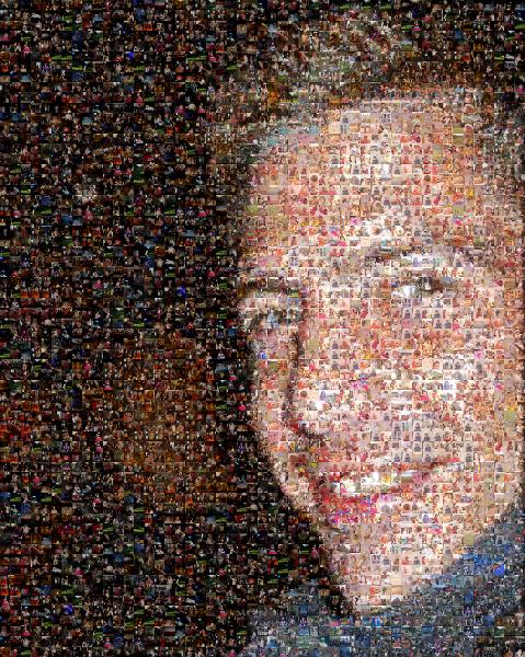 Candid of a Young Man photo mosaic