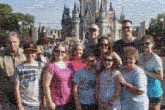 disney world castles architecture theme parks vacations travel family groups portraits people faces distant distance sunglasses 