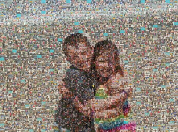 Siblings at the Beach photo mosaic