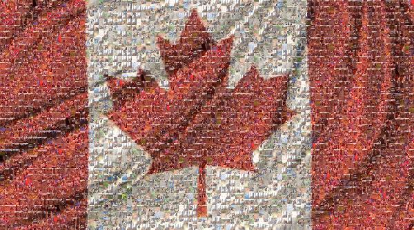 Canadian Flag photo mosaic