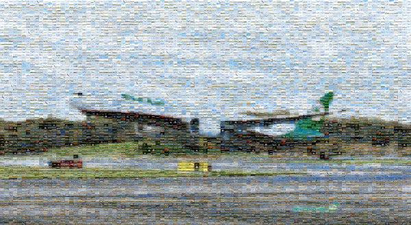 A Plane Taking Off photo mosaic