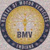 bmv motor vehicles indiana company corporate business employees text fonts letters logos graphics emblems crests
