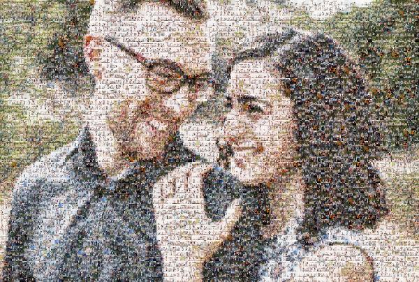 Happy Young Couple photo mosaic