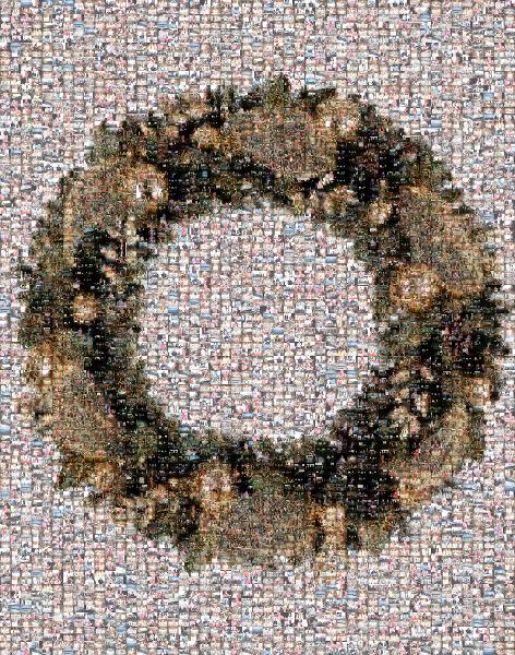 Holiday Wreath photo mosaic