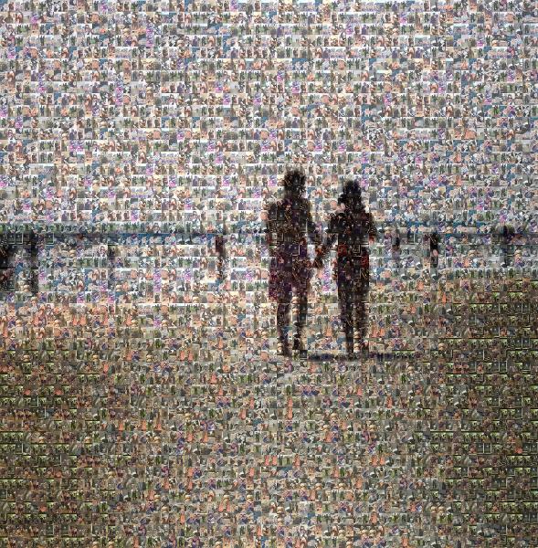 A Walk on the Beach photo mosaic