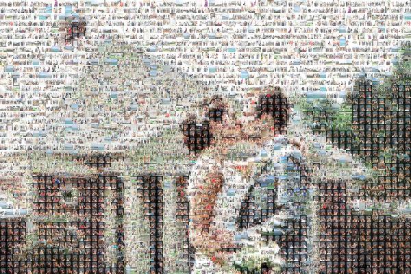 Wedding Kiss photo mosaic
