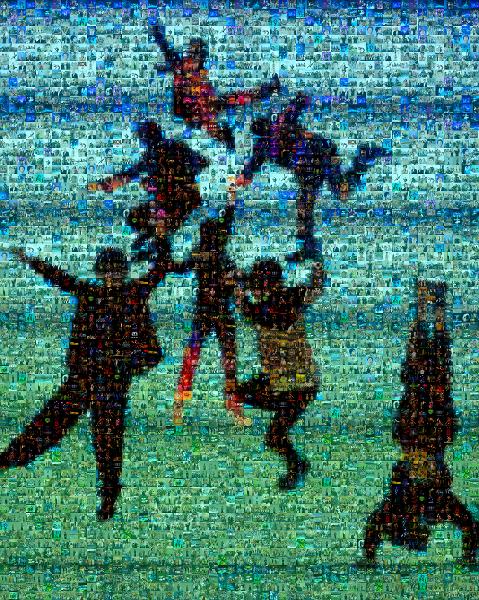 Beatles Silhouette photo mosaic