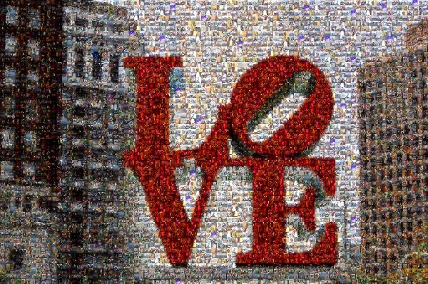 Love Park Sign photo mosaic