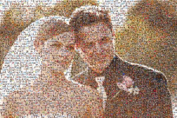 A Wedding Day Portrait photo mosaic