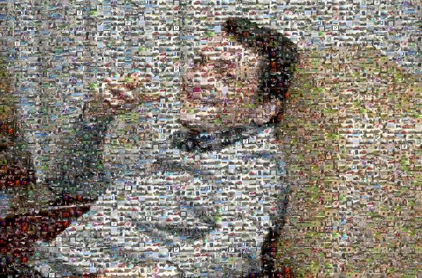 Lounging Man photo mosaic